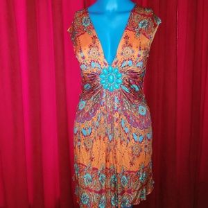 Short sleeve sky dress